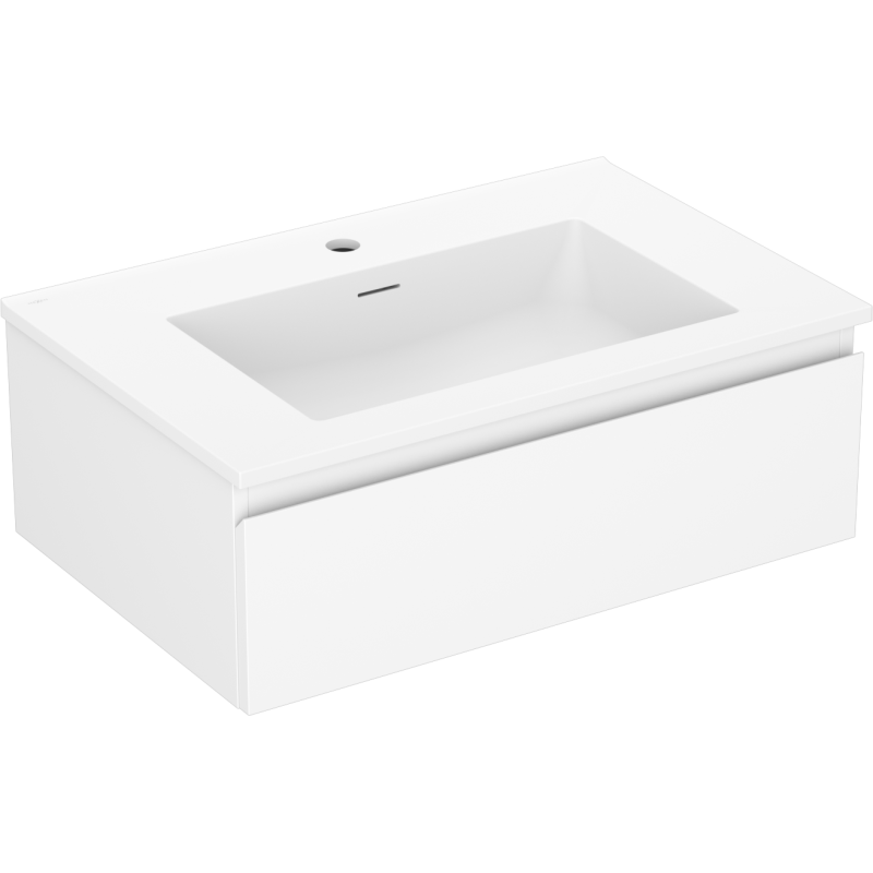Mexen Orio armoire de salle de bains 70 cm avec lavabo Otis, 1 tiroir, blanc mat - 91A10-07023-1-BF01-W18M01