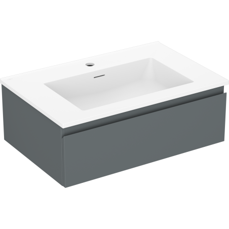 Mexen Orio armoire de salle de bain 70 cm avec lavabo Otis, 1 tiroir, graphite mat/blanc mat - 91A10-07023-1-BF66-W18M01