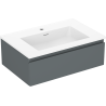 Mexen Orio armoire de salle de bain 70 cm avec lavabo Otis, 1 tiroir, graphite mat/blanc mat - 91A10-07023-1-BF66-W18M01