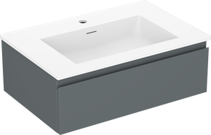 Mexen Orio armoire de salle de bain 70 cm avec lavabo Otis, 1 tiroir, graphite mat/blanc mat - 91A10-07023-1-BF66-W18M01