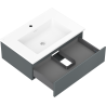 Mexen Orio armoire de salle de bain 70 cm avec lavabo Otis, 1 tiroir, graphite mat/blanc mat - 91A10-07023-1-BF66-W18M01