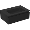Mexen Orio armoire de salle de bain 70 cm avec lavabo Otis, 1 tiroir, noir mat - 91A10-07023-1-BF71-W18M71