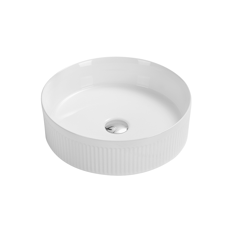 Mexen Grovo lavabo à poser strié 35 x 35 cm, blanc - 22303500