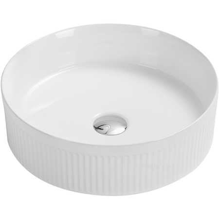 Mexen Grovo lavabo à poser strié 35 x 35 cm, blanc - 22303500