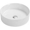 Mexen Grovo vasque à poser cannelée 35 x 35 cm, blanche - 22303500