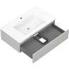 Mexen Orio meuble de salle de bain 80 cm avec lavabo Otis, 1 tiroir, gris mat/blanc mat - 91A10-08023-1-BF62-W18M01