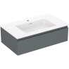 Mexen Orio meuble de salle de bain 80 cm avec lavabo Otis, 1 tiroir, graphite mat/blanc mat - 91A10-08023-1-BF66-W18M01
