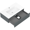Mexen Orio meuble de salle de bain 80 cm avec lavabo Otis, 1 tiroir, graphite mat/blanc mat - 91A10-08023-1-BF66-W18M01