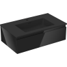 Mexen Orio meuble de salle de bain 80 cm avec lavabo Otis, 1 tiroir, noir brillant/noir mat - 91A10-08023-1-BF70-W18M71