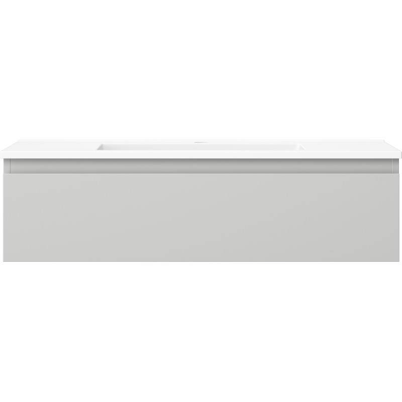 Mexen Orio armoire de salle de bain 90 cm avec lavabo Otis, 1 tiroir, gris mat/blanc mat - 91A10-09023-1-BF62-W18M01