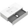 Mexen Orio meuble de salle de bain 90 cm avec lavabo Otis, 1 tiroir, gris mat/blanc mat - 91A10-09023-1-BF62-W18M01