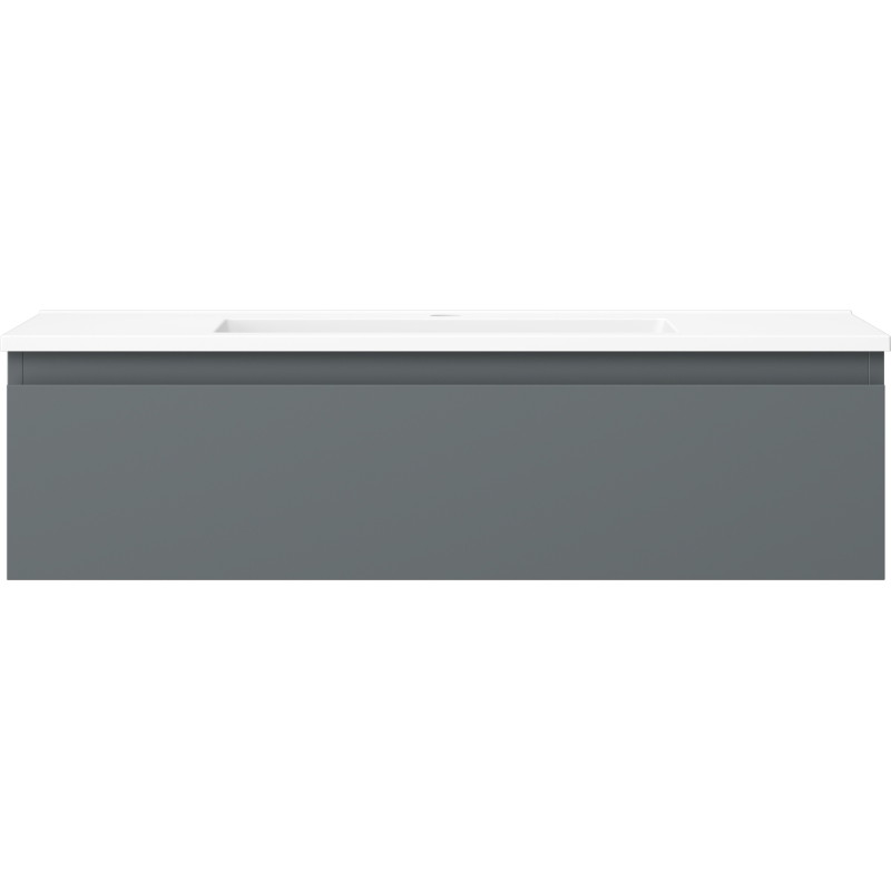 Mexen Orio armoire de salle de bain 90 cm avec lavabo Otis, 1 tiroir, graphite mat/blanc mat - 91A10-09023-1-BF66-W18M01