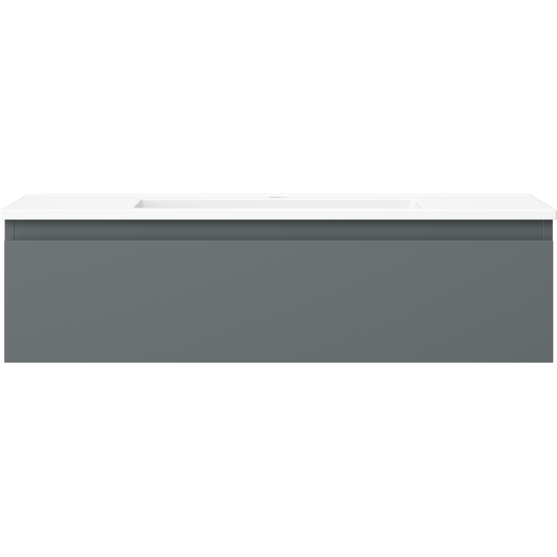 Mexen Orio meuble de salle de bains 90 cm avec lavabo Otis, 1 tiroir, graphite mat/blanc mat - 91A10-09023-1-BF66-W18M01