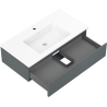 Mexen Orio armoire de salle de bain 90 cm avec lavabo Otis, 1 tiroir, graphite mat/blanc mat - 91A10-09023-1-BF66-W18M01