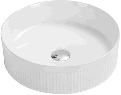 Mexen Grovo lavabo sur comptoir rainuré 39 x 39 cm, blanc - 22303900