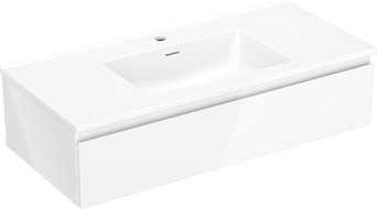 Mexen Orio armoire de salle de bain 100 cm avec lavabo Otis, 1 tiroir, blanc brillant - 91A10-10023-1-BF00-W18M00