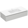 Mexen Orio armoire de salle de bain 100 cm avec lavabo Otis, 1 tiroir, gris mat/blanc mat - 91A10-10023-1-BF62-W18M01