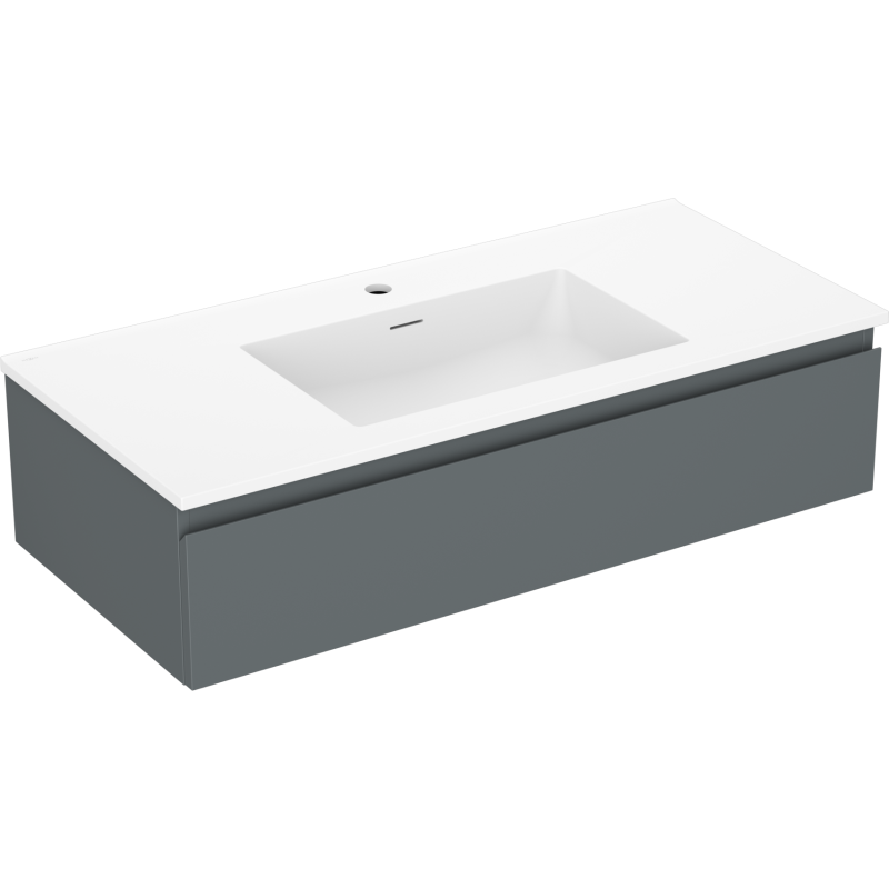 Mexen Orio meuble de salle de bain 100 cm avec lavabo Otis, 1 tiroir, graphite mat/blanc mat - 91A10-10023-1-BF66-W18M01