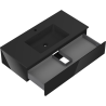 Mexen Orio meuble de salle de bain 100 cm avec lavabo Otis, 1 tiroir, brillant noir/noir mat - 91A10-10023-1-BF70-W18M71