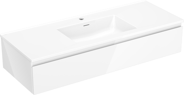 Mexen Orio meuble de salle de bain 120 cm avec lavabo Otis, 1 tiroir, blanc brillant - 91A10-12023-1-BF00-W18M00