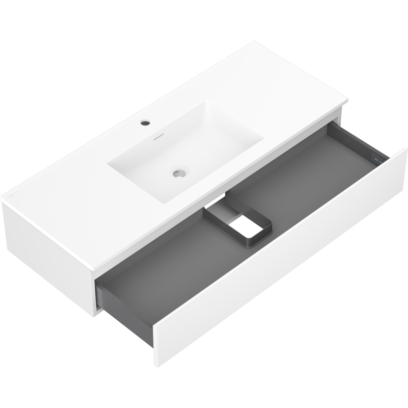 Mexen Orio armoire de salle de bain 120 cm avec lavabo Otis, 1 tiroir, blanc mat - 91A10-12023-1-BF01-W18M01