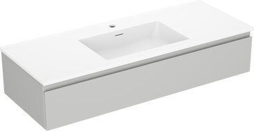 Mexen Orio meuble de salle de bain 120 cm avec lavabo Otis, 1 tiroir, gris mat/blanc mat - 91A10-12023-1-BF62-W18M01