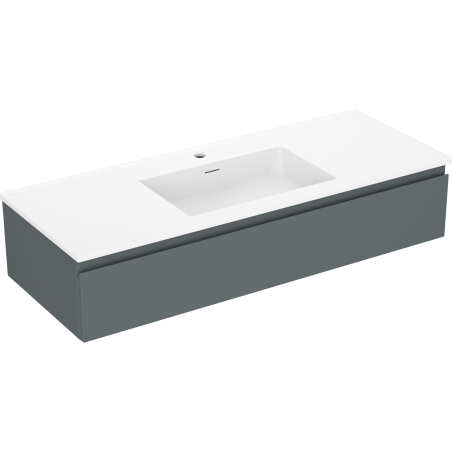 Mexen Orio meuble de salle de bains 120 cm avec lavabo Otis, 1 tiroir, graphite mat/blanc mat - 91A10-12023-1-BF66-W18M01