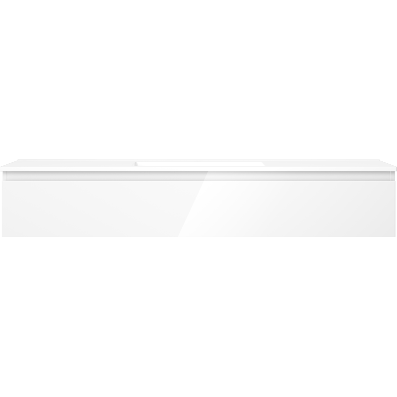 Mexen Orio meuble de salle de bain 140 cm avec lavabo Otis, 1 tiroir, blanc brillant - 91A10-14023-1-BF00-W18M00