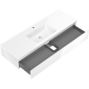 Mexen Orio meuble de salle de bain 140 cm avec lavabo Otis, 1 tiroir, blanc brillant - 91A10-14023-1-BF00-W18M00
