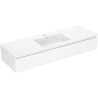 Mexen Orio meuble de salle de bains 140 cm avec lavabo Otis, 1 tiroir, blanc mat - 91A10-14023-1-BF01-W18M01