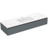 Mexen Orio meuble de salle de bain 140 cm avec lavabo Otis, 1 tiroir, graphite mat/blanc mat - 91A10-14023-1-BF66-W18M01