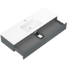 Mexen Orio meuble de salle de bains 140 cm avec lavabo Otis, 1 tiroir, graphite mat/blanc mat - 91A10-14023-1-BF66-W18M01