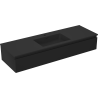 Mexen Orio meuble de salle de bains 140 cm avec lavabo Otis, 1 tiroir, noir mat - 91A10-14023-1-BF71-W18M71