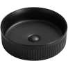 Mexen Grovo lavabo à poser rainuré 39 x 39 cm, noir mat - 22303985