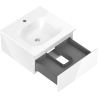 Mexen Orio meuble de salle de bain 50 cm avec lavabo Vela, 1 tiroir, blanc brillant - 91A10-05023-1-BF00-W23M00