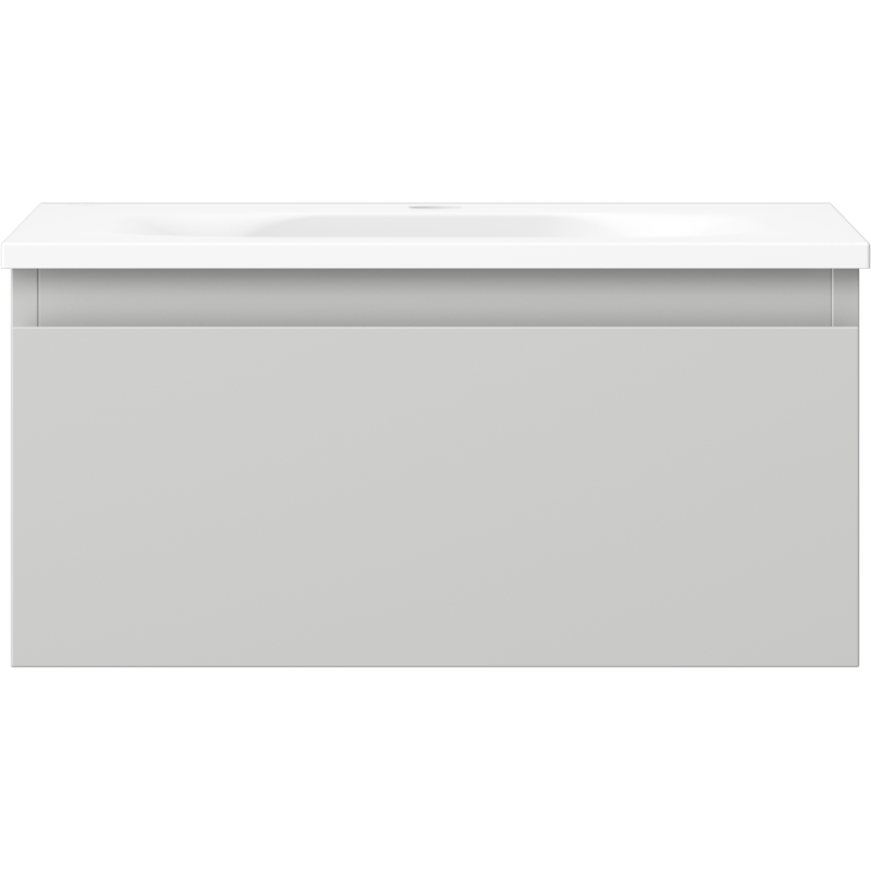 Mexen Orio meuble de salle de bain 50 cm avec lavabo Vela, 1 tiroir, gris mat/blanc mat - 91A10-05023-1-BF62-W23M01