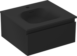 Mexen Orio meuble de salle de bain 50 cm avec lavabo Vela, 1 tiroir, noir mat - 91A10-05023-1-BF71-W23M71