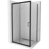 Mexen Apia cabine de douche coulissante 120 x 70 cm, transparente, noire - 840-120-070-70-00