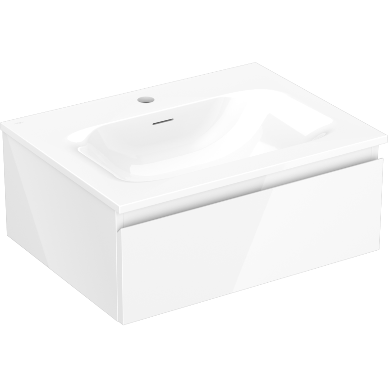 Mexen Orio meuble de salle de bain 60 cm avec lavabo Vela, 1 tiroir, brillant blanc - 91A10-06023-1-BF00-W23M00