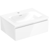 Mexen Orio meuble de salle de bain 60 cm avec lavabo Vela, 1 tiroir, blanc brillant - 91A10-06023-1-BF00-W23M00