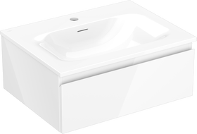Mexen Orio meuble de salle de bain 60 cm avec lavabo Vela, 1 tiroir, blanc brillant - 91A10-06023-1-BF00-W23M00