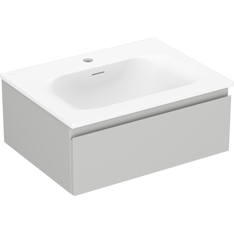 Mexen Orio armoire de salle de bains 60 cm avec lavabo Vela, 1 tiroir, gris mat/blanc mat - 91A10-06023-1-BF62-W23M01