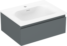 Mexen Orio armoire de salle de bains 60 cm avec lavabo Vela, 1 tiroir, graphite mat/blanc mat - 91A10-06023-1-BF66-W23M01