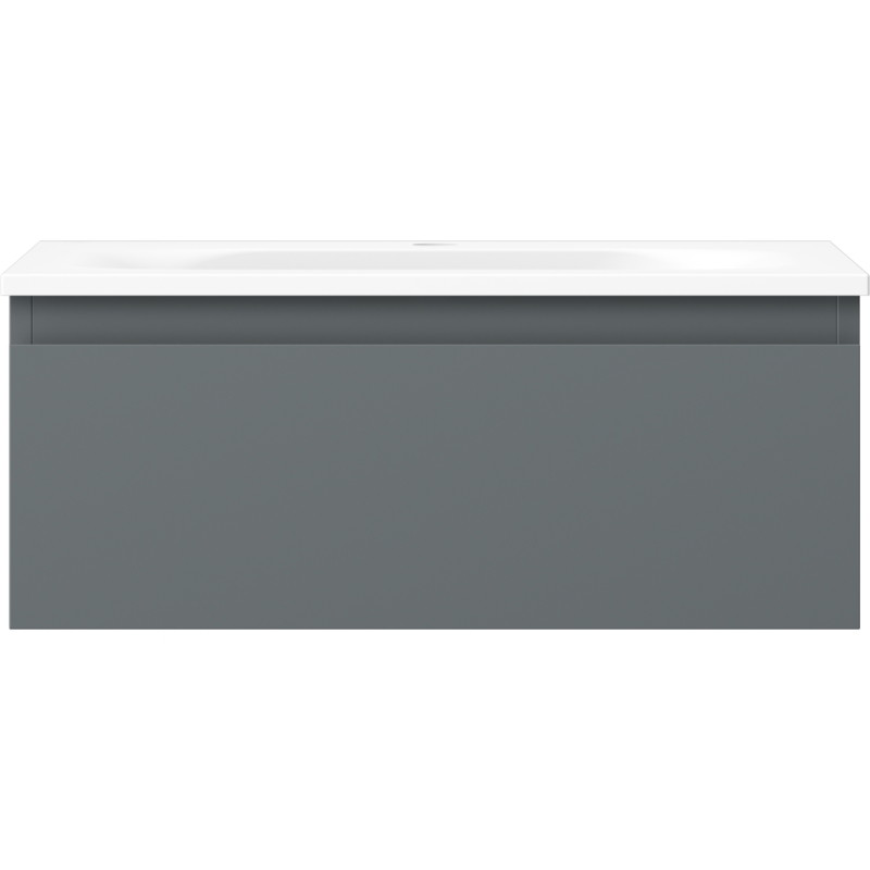 Mexen Orio meuble de salle de bain 60 cm avec lavabo Vela, 1 tiroir, graphite mat/blanc mat - 91A10-06023-1-BF66-W23M01