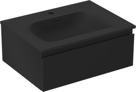 Mexen Orio armoire de salle de bain 60 cm avec lavabo Vela, 1 tiroir, noir mat - 91A10-06023-1-BF71-W23M71