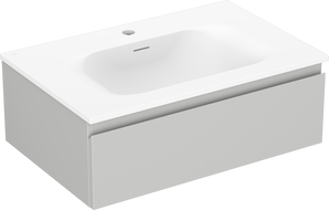 Mexen Orio armoire de salle de bain 70 cm avec lavabo Vela, 1 tiroir, gris mat/blanc mat - 91A10-07023-1-BF62-W23M01