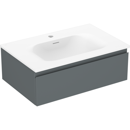 Mexen Orio meuble de salle de bain 70 cm avec lavabo Vela, 1 tiroir, graphite mat/blanc mat - 91A10-07023-1-BF66-W23M01