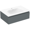 Mexen Orio meuble de salle de bain 70 cm avec lavabo Vela, 1 tiroir, graphite mat/blanc mat - 91A10-07023-1-BF66-W23M01