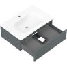 Mexen Orio meuble de salle de bain 70 cm avec lavabo Vela, 1 tiroir, graphite mat/blanc mat - 91A10-07023-1-BF66-W23M01