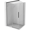 Mexen Rox cabine de douche coulissante 140 x 90 cm, transparent, noir - 8C2-140-090-70-00